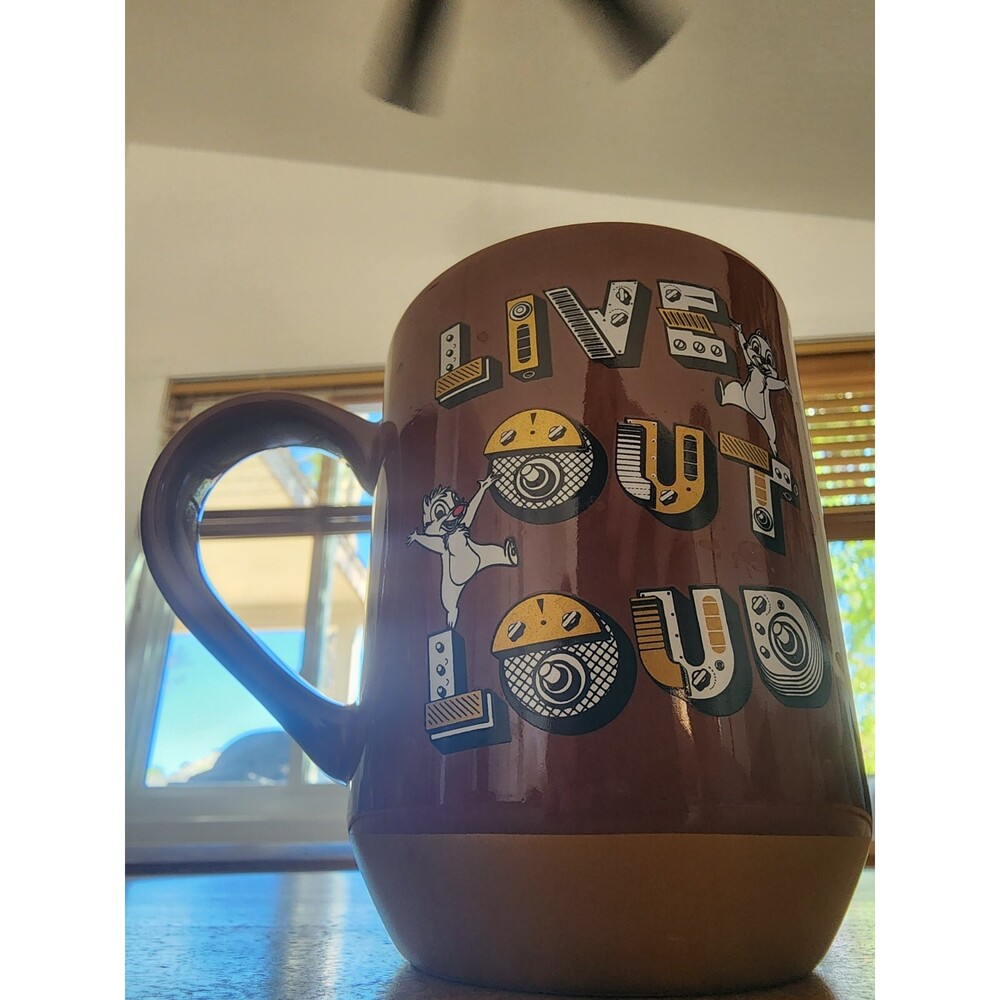 2016 Disney Store Chip 'n Dale Live Out Loud Coffee Cup Tea Mug | 12oz - Picture 2 of 5